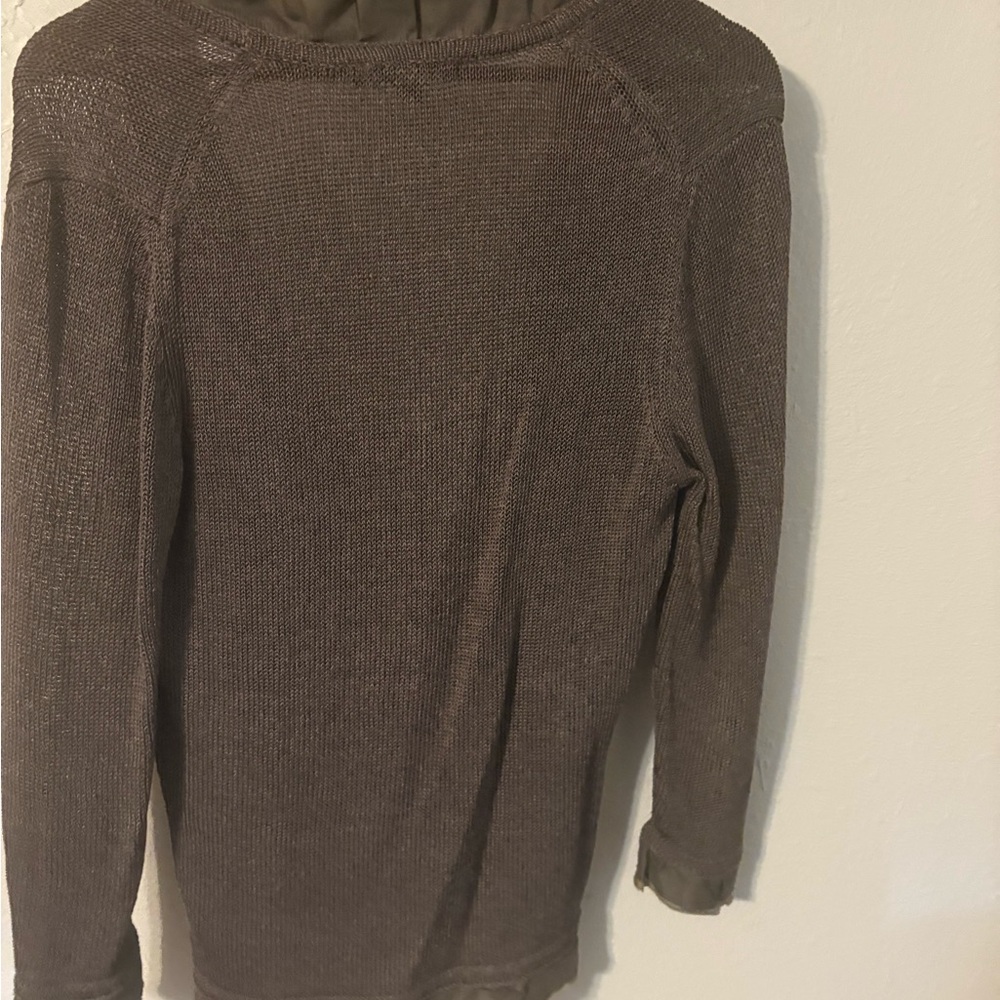Boden Olive Brown Ruffle Cardigan - Picture 5 of 9